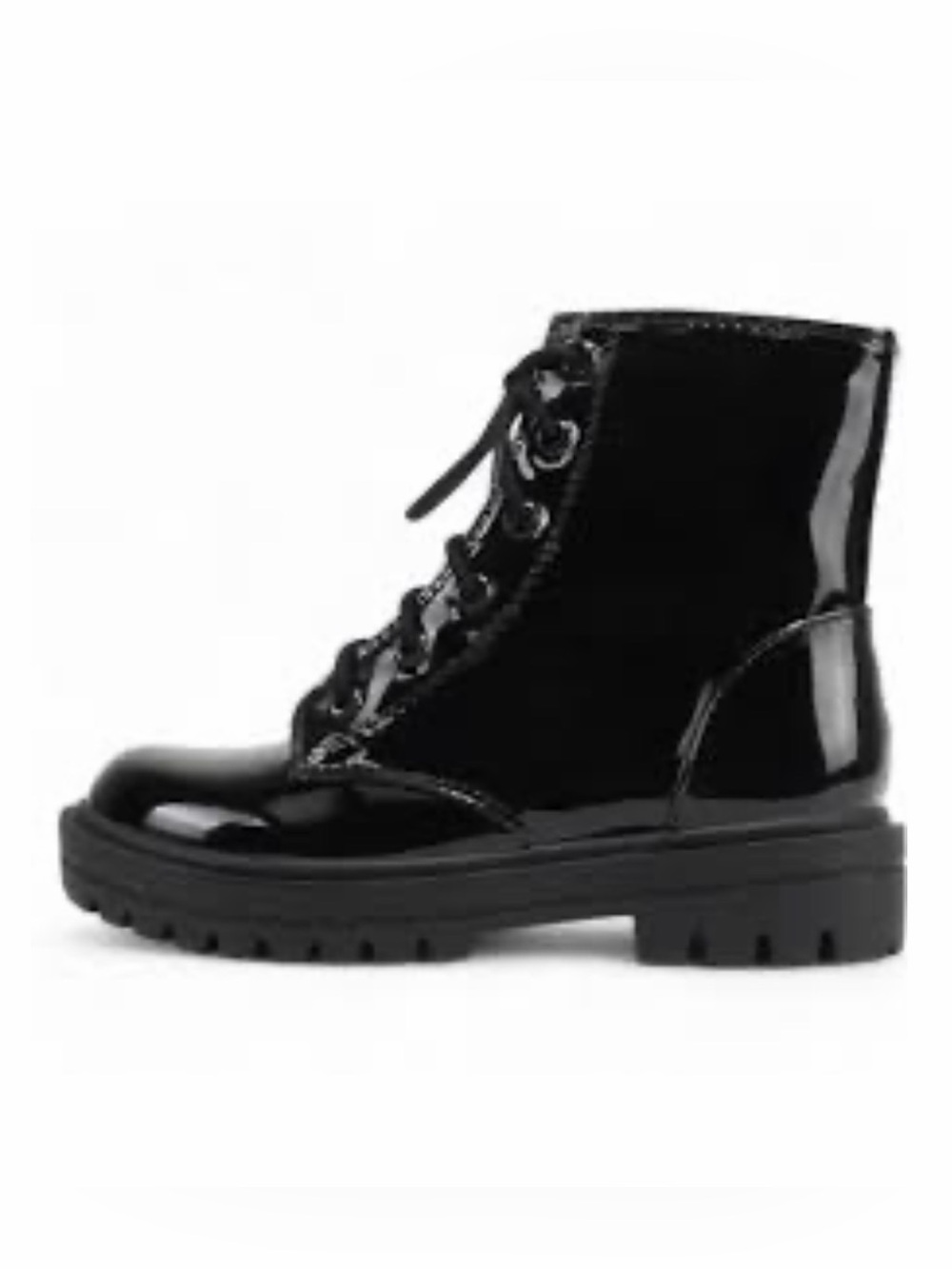 Soda Patent Faux Leather Kids Girls Combat Boots Size 3